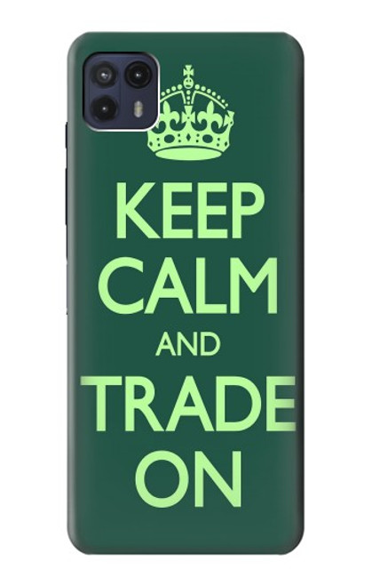 S3862 Keep Calm and Trade On Hülle Schutzhülle Taschen für Motorola Moto G50 5G