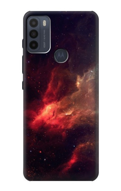 S3897 Red Nebula Space Hülle Schutzhülle Taschen für Motorola Moto G50