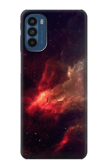 S3897 Red Nebula Space Hülle Schutzhülle Taschen für Motorola Moto G41