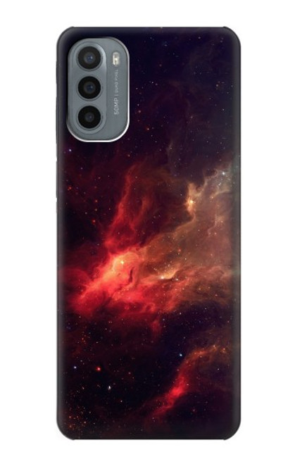 S3897 Red Nebula Space Hülle Schutzhülle Taschen für Motorola Moto G31