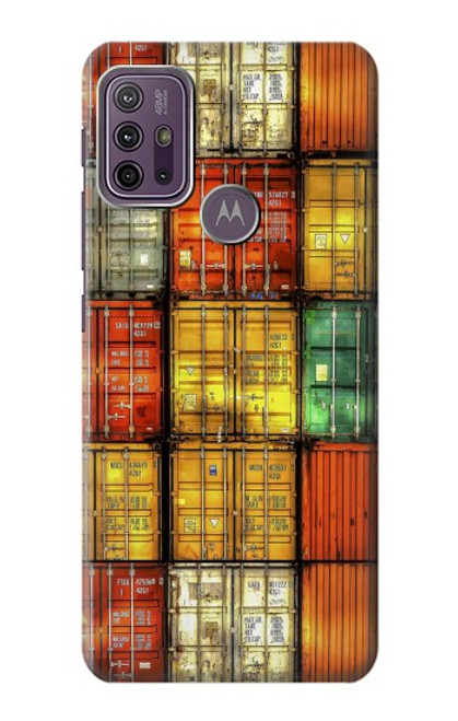 S3861 Colorful Container Block Hülle Schutzhülle Taschen für Motorola Moto G10 Power