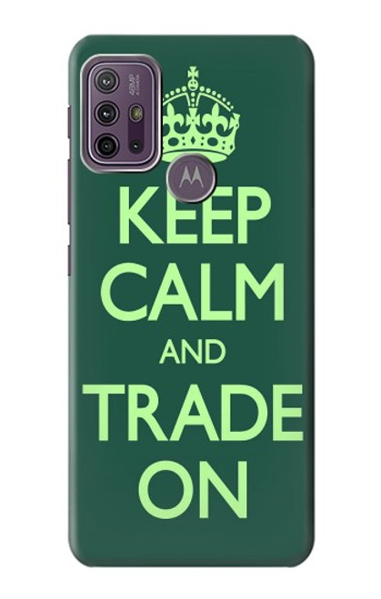 S3862 Keep Calm and Trade On Hülle Schutzhülle Taschen für Motorola Moto G10 Power