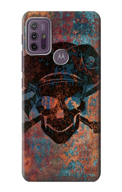 S3895 Pirate Skull Metal Hülle Schutzhülle Taschen für Motorola Moto G10 Power