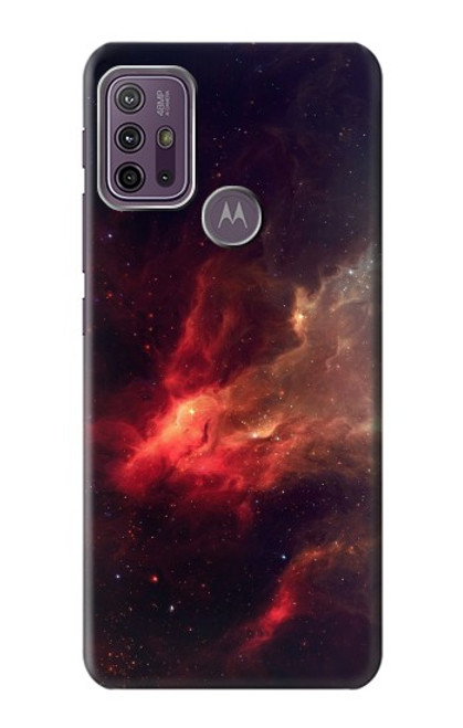 S3897 Red Nebula Space Hülle Schutzhülle Taschen für Motorola Moto G10 Power