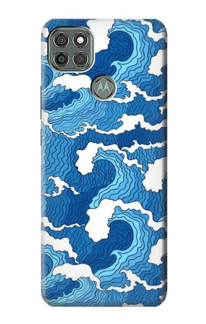 S3901 Aesthetic Storm Ocean Waves Hülle Schutzhülle Taschen für Motorola Moto G9 Power