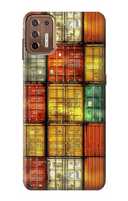 S3861 Colorful Container Block Hülle Schutzhülle Taschen für Motorola Moto G9 Plus
