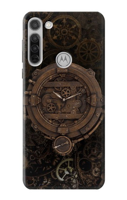 S3902 Steampunk Clock Gear Hülle Schutzhülle Taschen für Motorola Moto G8