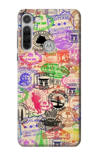 S3904 Travel Stamps Hülle Schutzhülle Taschen für Motorola Moto G8