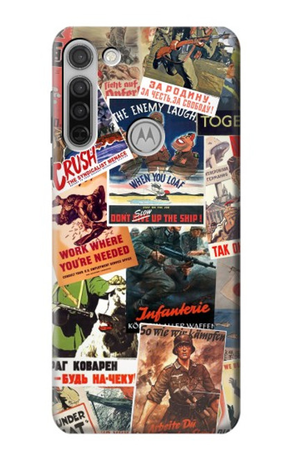 S3905 Vintage Army Poster Hülle Schutzhülle Taschen für Motorola Moto G8