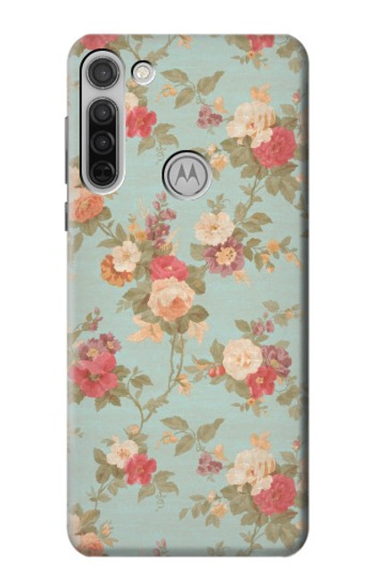 S3910 Vintage Rose Hülle Schutzhülle Taschen für Motorola Moto G8