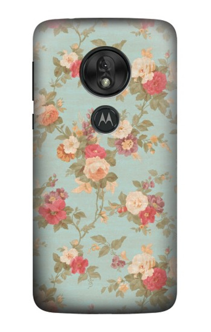 S3910 Vintage Rose Hülle Schutzhülle Taschen für Motorola Moto G7 Play