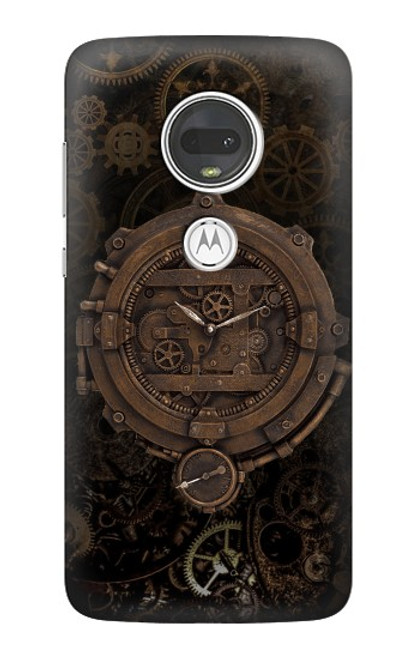 S3902 Steampunk Clock Gear Hülle Schutzhülle Taschen für Motorola Moto G7, Moto G7 Plus