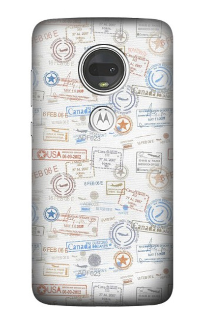 S3903 Travel Stamps Hülle Schutzhülle Taschen für Motorola Moto G7, Moto G7 Plus
