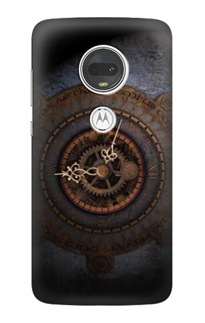 S3908 Vintage Clock Hülle Schutzhülle Taschen für Motorola Moto G7, Moto G7 Plus