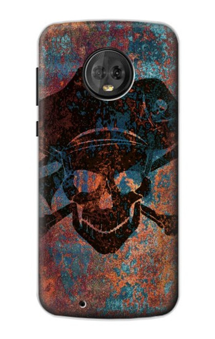 S3895 Pirate Skull Metal Hülle Schutzhülle Taschen für Motorola Moto G6