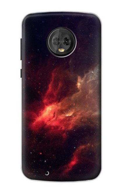 S3897 Red Nebula Space Hülle Schutzhülle Taschen für Motorola Moto G6