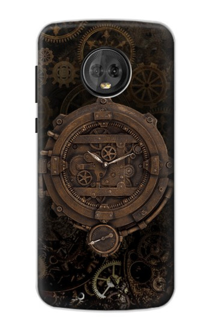 S3902 Steampunk Clock Gear Hülle Schutzhülle Taschen für Motorola Moto G6