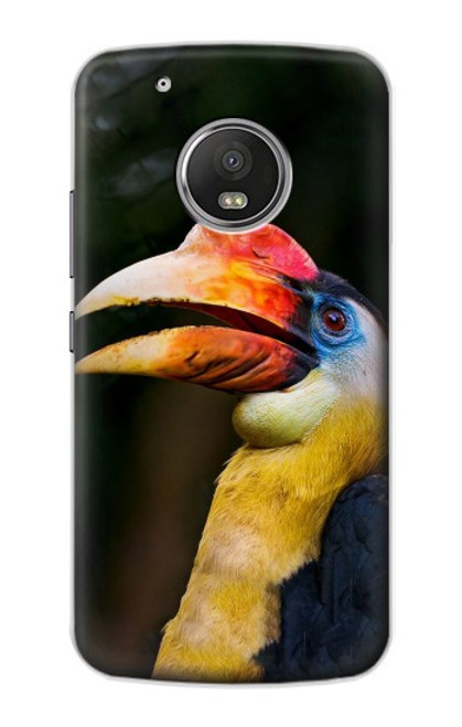 S3876 Colorful Hornbill Hülle Schutzhülle Taschen für Motorola Moto G5 Plus