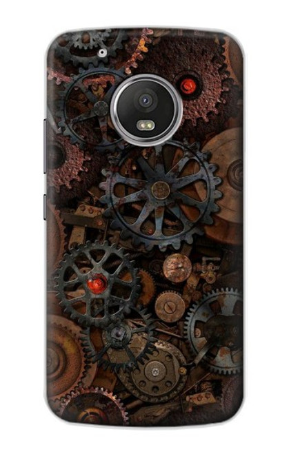 S3884 Steampunk Mechanical Gears Hülle Schutzhülle Taschen für Motorola Moto G5 Plus