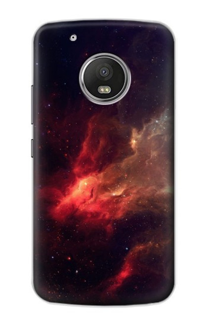 S3897 Red Nebula Space Hülle Schutzhülle Taschen für Motorola Moto G5 Plus