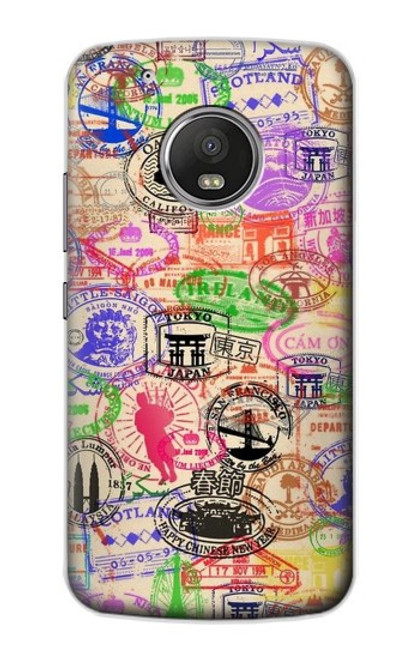 S3904 Travel Stamps Hülle Schutzhülle Taschen für Motorola Moto G5 Plus