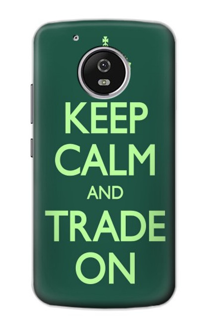 S3862 Keep Calm and Trade On Hülle Schutzhülle Taschen für Motorola Moto G5