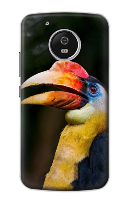 S3876 Colorful Hornbill Hülle Schutzhülle Taschen für Motorola Moto G5