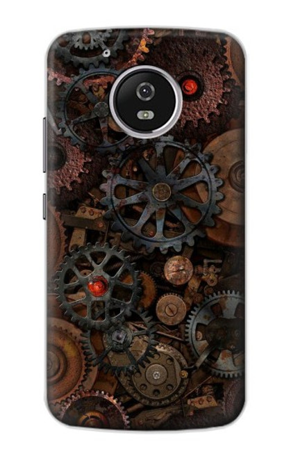 S3884 Steampunk Mechanical Gears Hülle Schutzhülle Taschen für Motorola Moto G5
