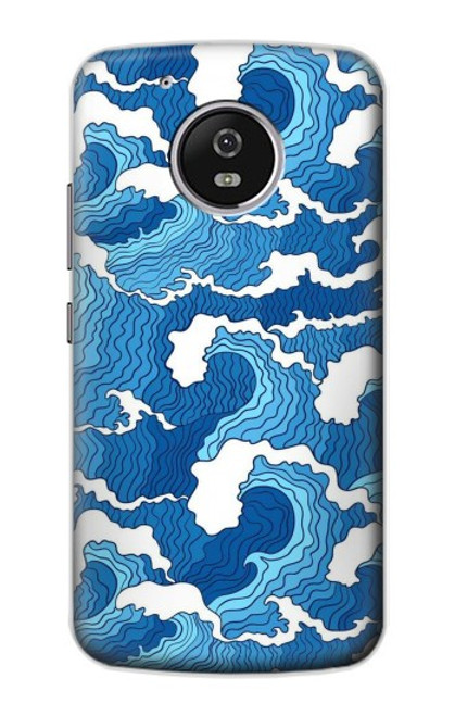 S3901 Aesthetic Storm Ocean Waves Hülle Schutzhülle Taschen für Motorola Moto G5