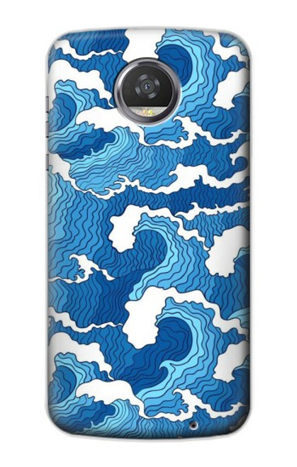 S3901 Aesthetic Storm Ocean Waves Hülle Schutzhülle Taschen für Motorola Moto Z2 Play, Z2 Force