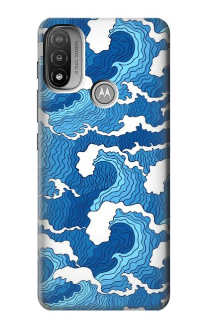 S3901 Aesthetic Storm Ocean Waves Hülle Schutzhülle Taschen für Motorola Moto E20,E30,E40