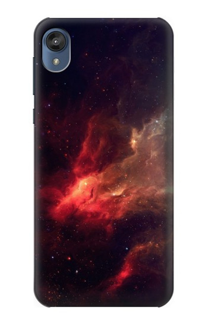 S3897 Red Nebula Space Hülle Schutzhülle Taschen für Motorola Moto E6, Moto E (6th Gen)