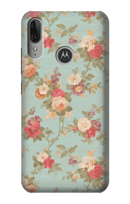 S3910 Vintage Rose Hülle Schutzhülle Taschen für Motorola Moto E6 Plus, Moto E6s