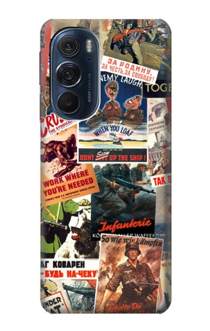 S3905 Vintage Army Poster Hülle Schutzhülle Taschen für Motorola Edge X30