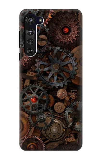 S3884 Steampunk Mechanical Gears Hülle Schutzhülle Taschen für Motorola Edge