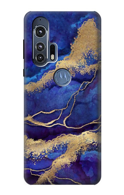 S3906 Navy Blue Purple Marble Hülle Schutzhülle Taschen für Motorola Edge+