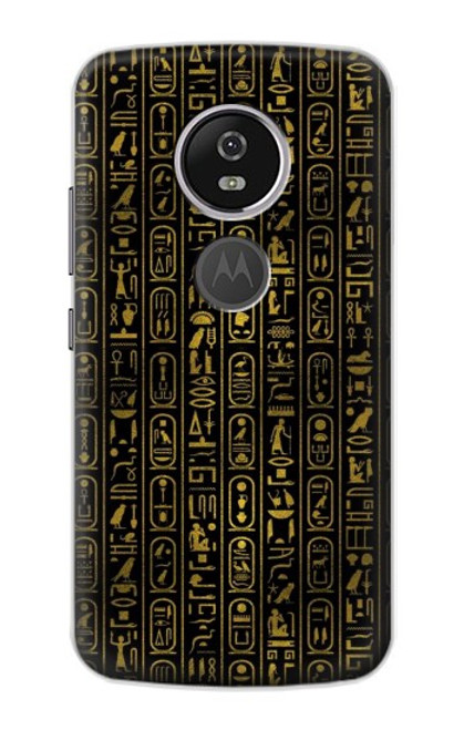 S3869 Ancient Egyptian Hieroglyphic Hülle Schutzhülle Taschen für Motorola Moto E5 Plus
