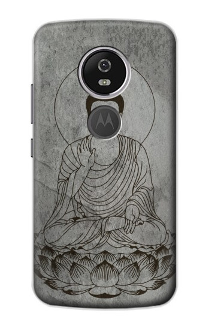 S3873 Buddha Line Art Hülle Schutzhülle Taschen für Motorola Moto E5 Plus