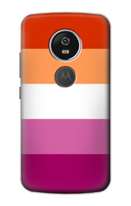 S3887 Lesbian Pride Flag Hülle Schutzhülle Taschen für Motorola Moto E5 Plus