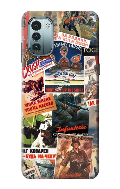 S3905 Vintage Army Poster Hülle Schutzhülle Taschen für Nokia G11, G21