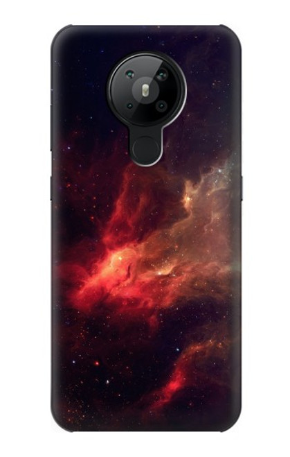 S3897 Red Nebula Space Hülle Schutzhülle Taschen für Nokia 5.3