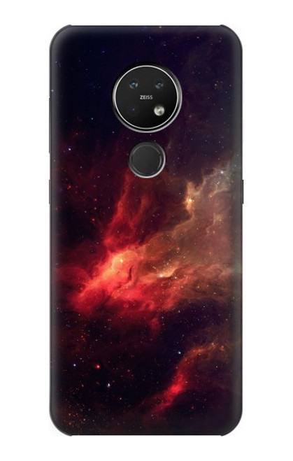 S3897 Red Nebula Space Hülle Schutzhülle Taschen für Nokia 7.2