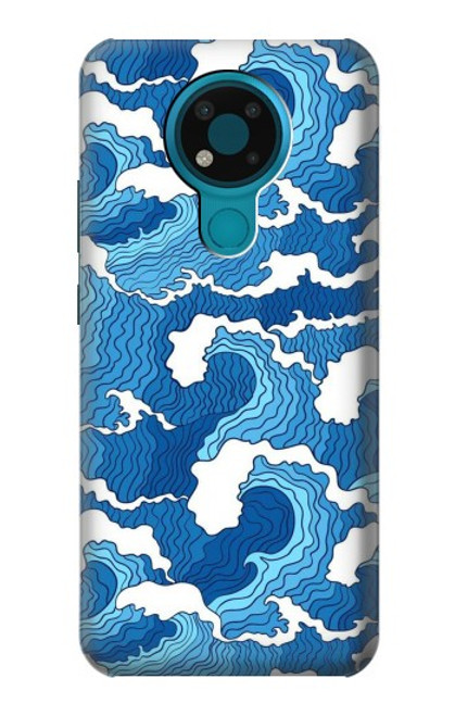 S3901 Aesthetic Storm Ocean Waves Hülle Schutzhülle Taschen für Nokia 3.4