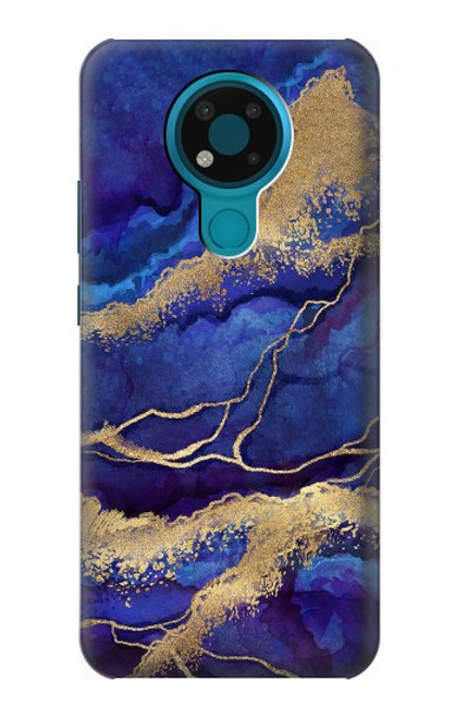 S3906 Navy Blue Purple Marble Hülle Schutzhülle Taschen für Nokia 3.4