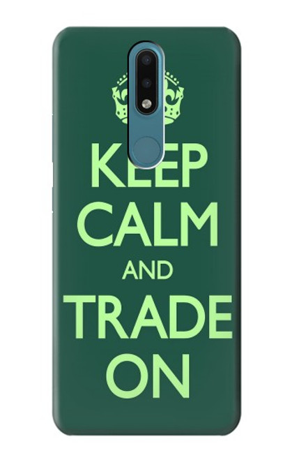 S3862 Keep Calm and Trade On Hülle Schutzhülle Taschen für Nokia 2.4