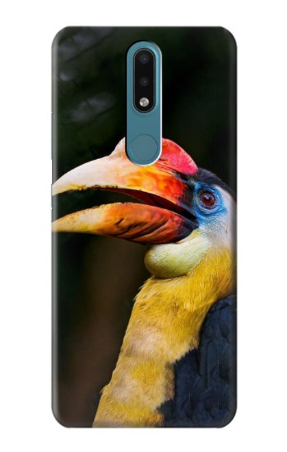 S3876 Colorful Hornbill Hülle Schutzhülle Taschen für Nokia 2.4