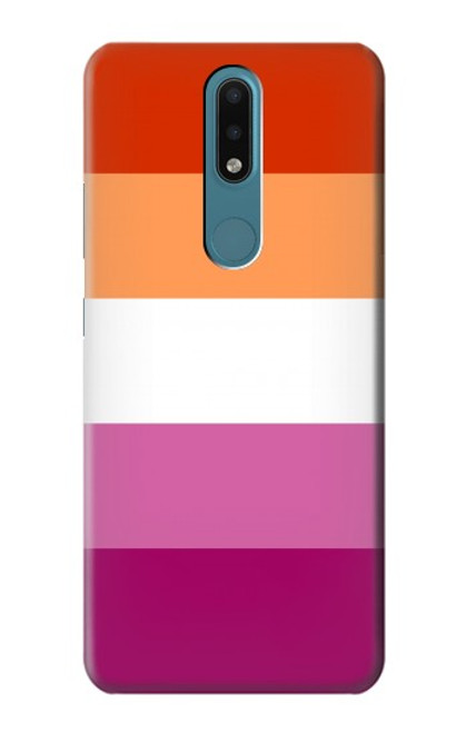 S3887 Lesbian Pride Flag Hülle Schutzhülle Taschen für Nokia 2.4