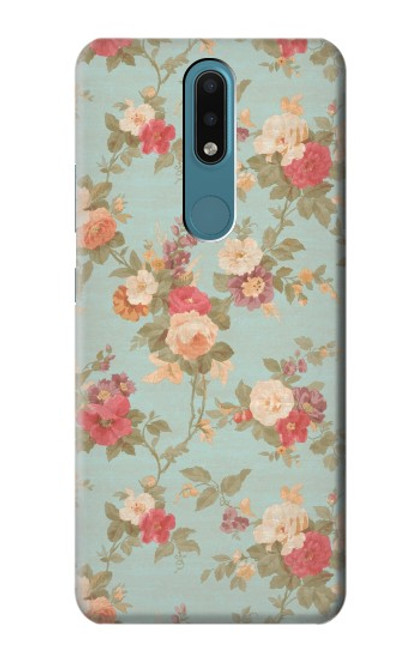 S3910 Vintage Rose Hülle Schutzhülle Taschen für Nokia 2.4