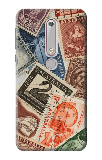 S3900 Stamps Hülle Schutzhülle Taschen für Nokia 6.1, Nokia 6 2018
