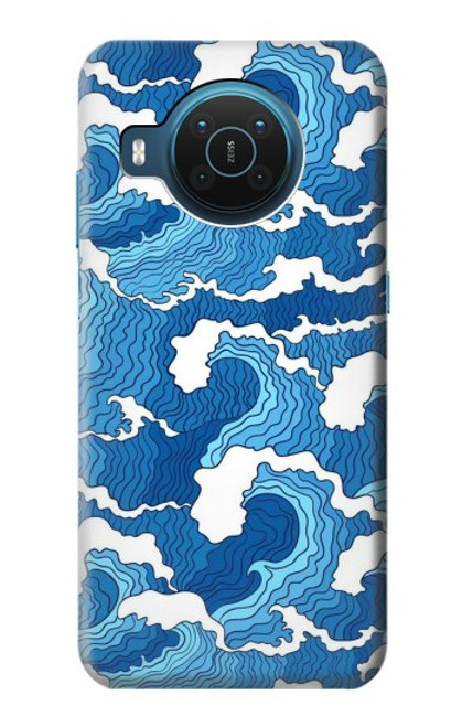 S3901 Aesthetic Storm Ocean Waves Hülle Schutzhülle Taschen für Nokia X20